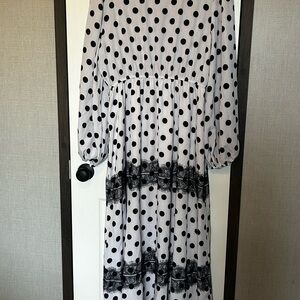 SHEIN Black Polka Dot Blouse